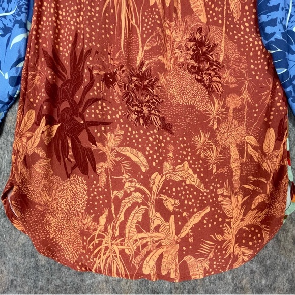 Soft Surroundings Hermosa Chic ColorBlock Floral Sophisticated Tunic Blouse XS - Picture 10 of 14